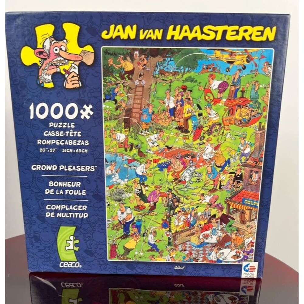 Jan Van Haasteren "Golf" 1000 Piece Jigsaw Puzzle - Ceaco Complete